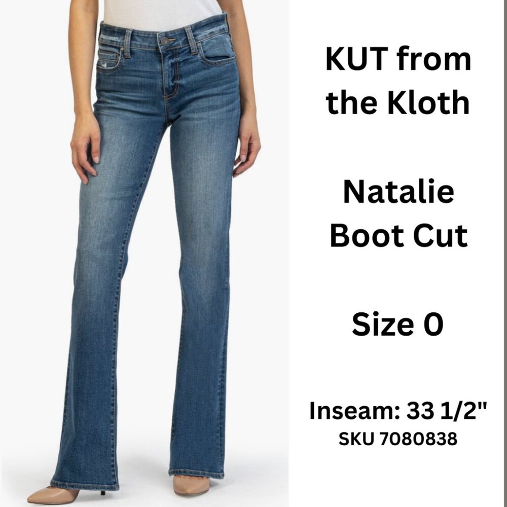 KUT from the Kloth Natalie Bootcut Jeans (Studious) - Size 0